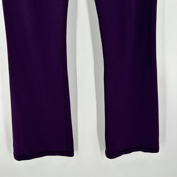 LULULEMON Purple Mid Rise Flare Workout Athletic Leggings Groove Pants Size 6 - Picture 7 of 12